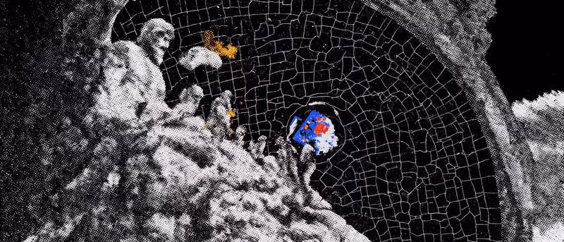 The Last Man Steps Through the Portal Held Up by a Statue's Arm